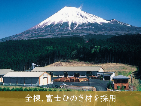 当社では全棟、柱・土台・間柱に 富士ひのき を採用しております。